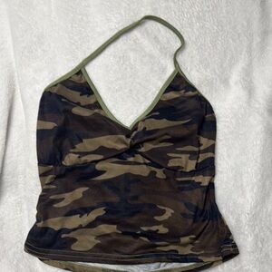Camo Halter Top